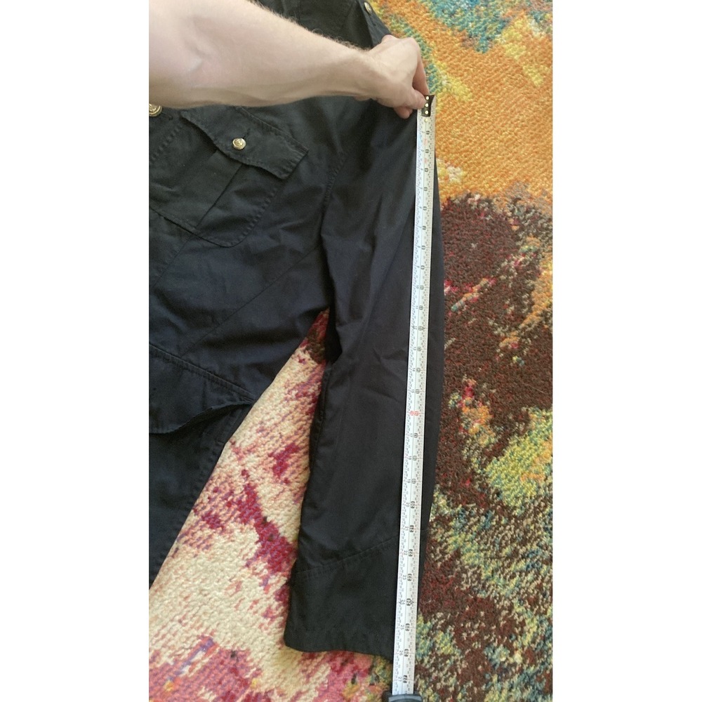 VTG Polo Ralph Lauren Jacket Mens Large Nautical Military Black Gold Buttons - Picture 5 of 12
